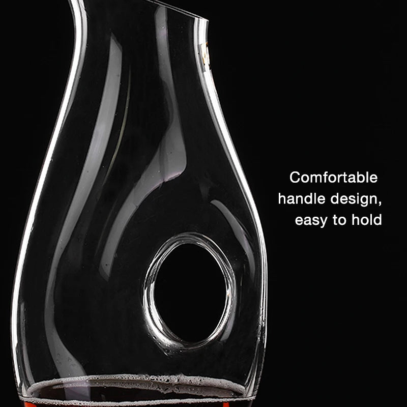 Decanter per vino a cerchio cavo - Decanter con eleganza Decanter per vino rosso in vetro trasparente senza piombo Contenitore per succo Decanter per vino