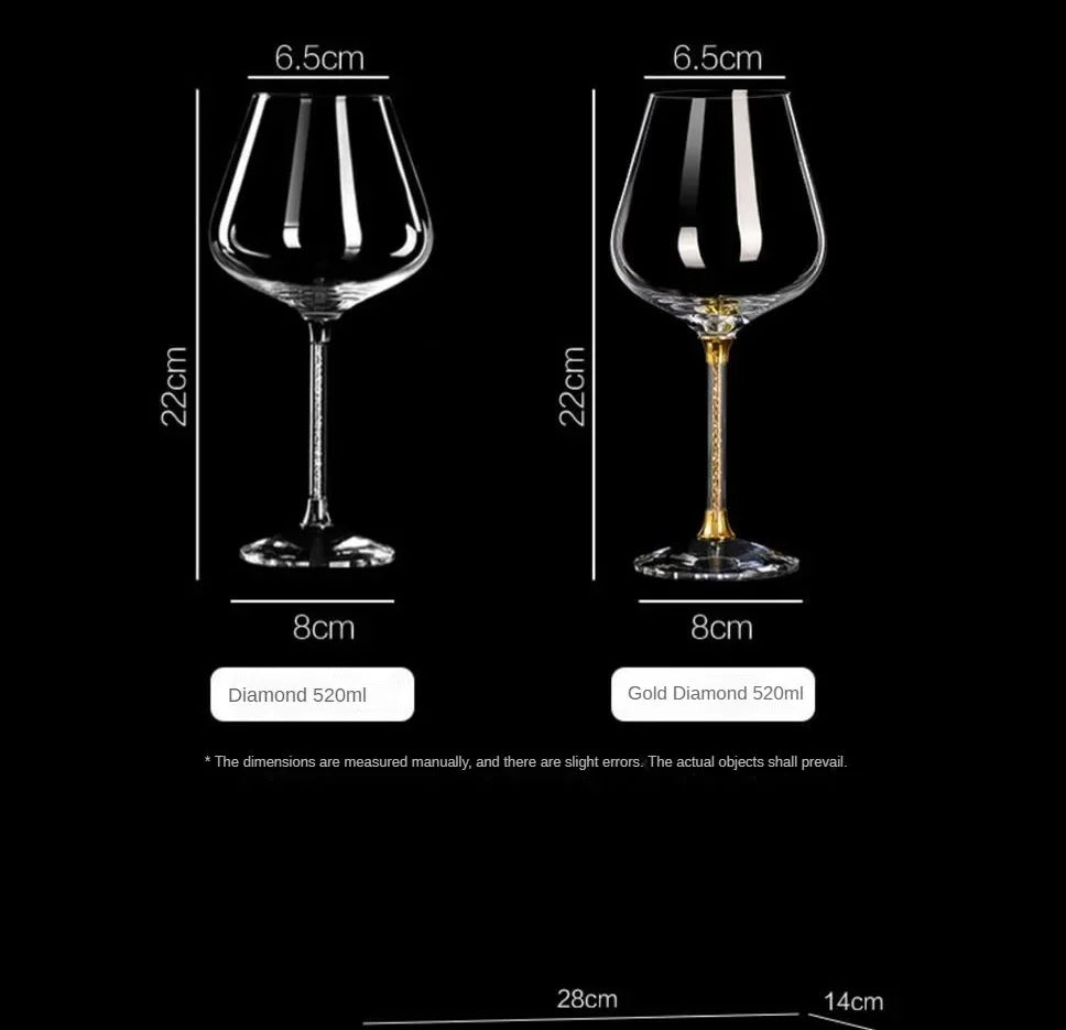 Bicchiere da vino rosso di fascia alta di lusso leggero Set bicchiere da vino alto bicchiere da vino bicchieri da bere per flauto di Champagne