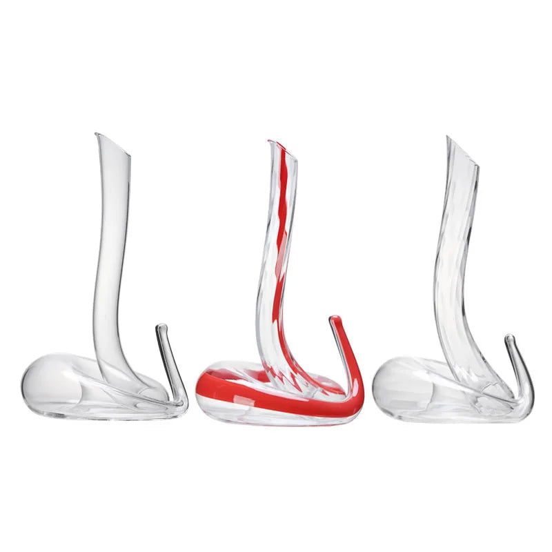 Decanter in vetro a forma di serpente soffiato artificiale Separatore di vino Articoli da bar Dispenser di vino per uso domestico Set di vino decanter per anziani da 1000 ml