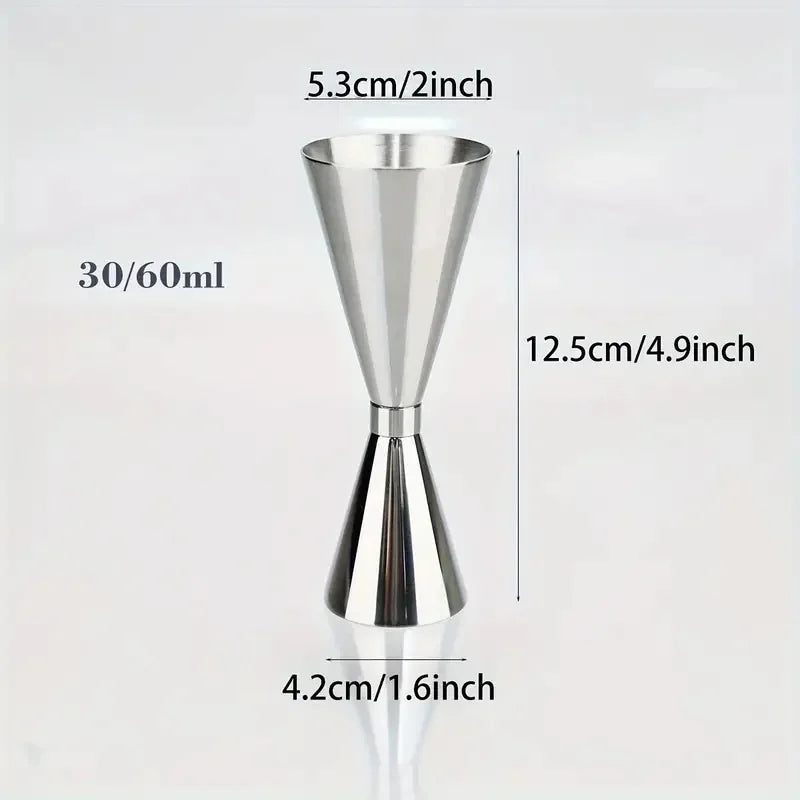1 oz/2 oz Cocktail Bar Jigger in acciaio inossidabile Doppio spirito Misurino per la casa Bar Party Club Accessori Barware Strumenti casa