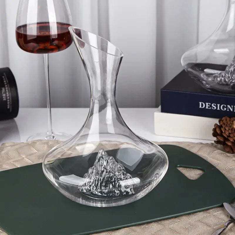 Decanter per vino rosso da 2000ml Reds in vetro di cristallo vini whisky vini vino Quick Waterfall Iceberg Dispenser bollitore per vini rossi