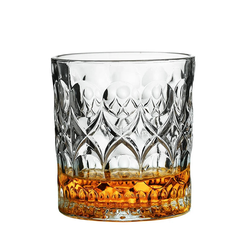 2 pezzi tazza di vetro whisky 330 ml tazze di rilievo bicchieri bicchieri da cucina per cocktail caffè freddo birra acqua set di bicchieri da vino per uso domestico