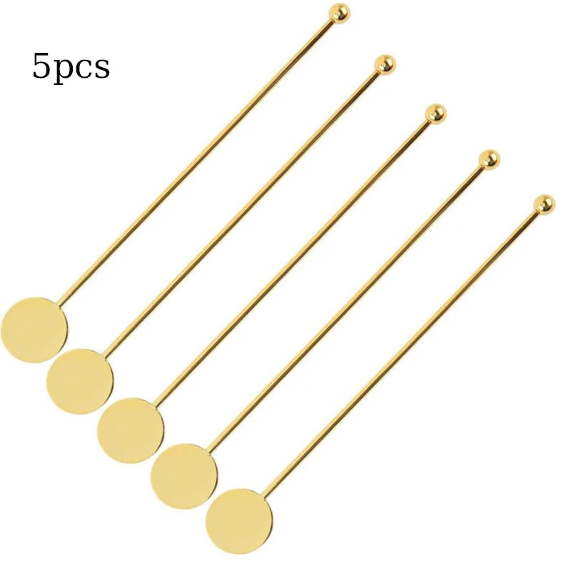 5 pezzi in acciaio inossidabile cocktail drink mixer bar agitazione bastoncini di miscelazione Muddler mestolo agitatore swizzle stick caffè mescolando bastoncini