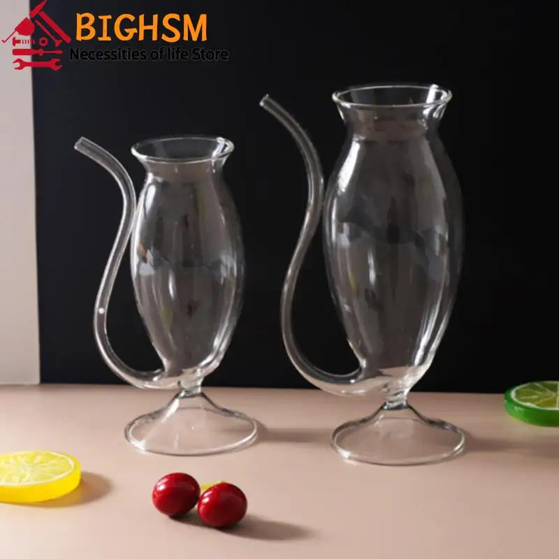Vampire Cocktail Glass Cup bicchiere da vino resistente al calore succhiare succo latte bere tubo tazza di paglia bicchiere da vino creativo di alta qualità