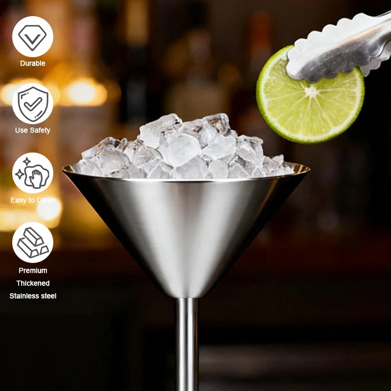 6 pezzi eleganti bicchieri da vino Martell 200 ml infrangibili in metallo acciaio inossidabile cocktail martell bicchieri da vino per feste bar matrimoni