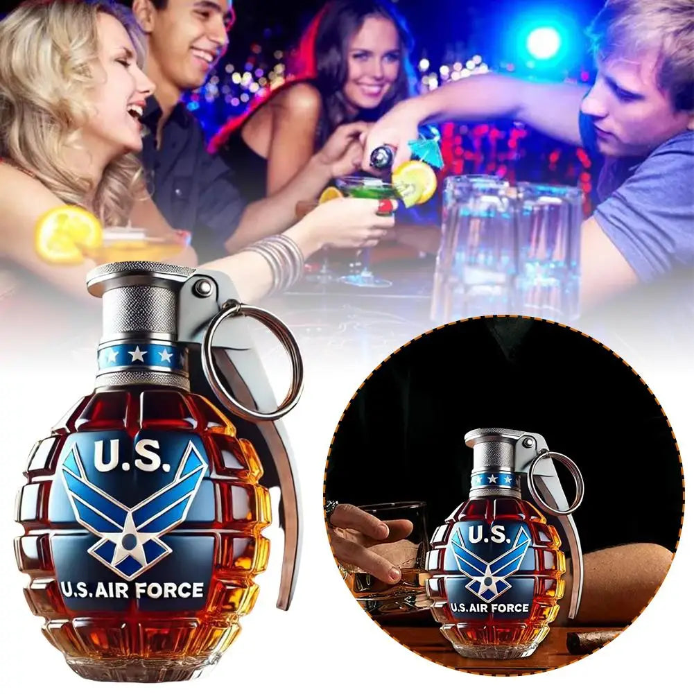 Bottiglia di decanter per whisky a forma di granata in vetro borosilicato alto con sughero ermetico, articoli da bar durevoli per la casa per scotch/vino/liquore