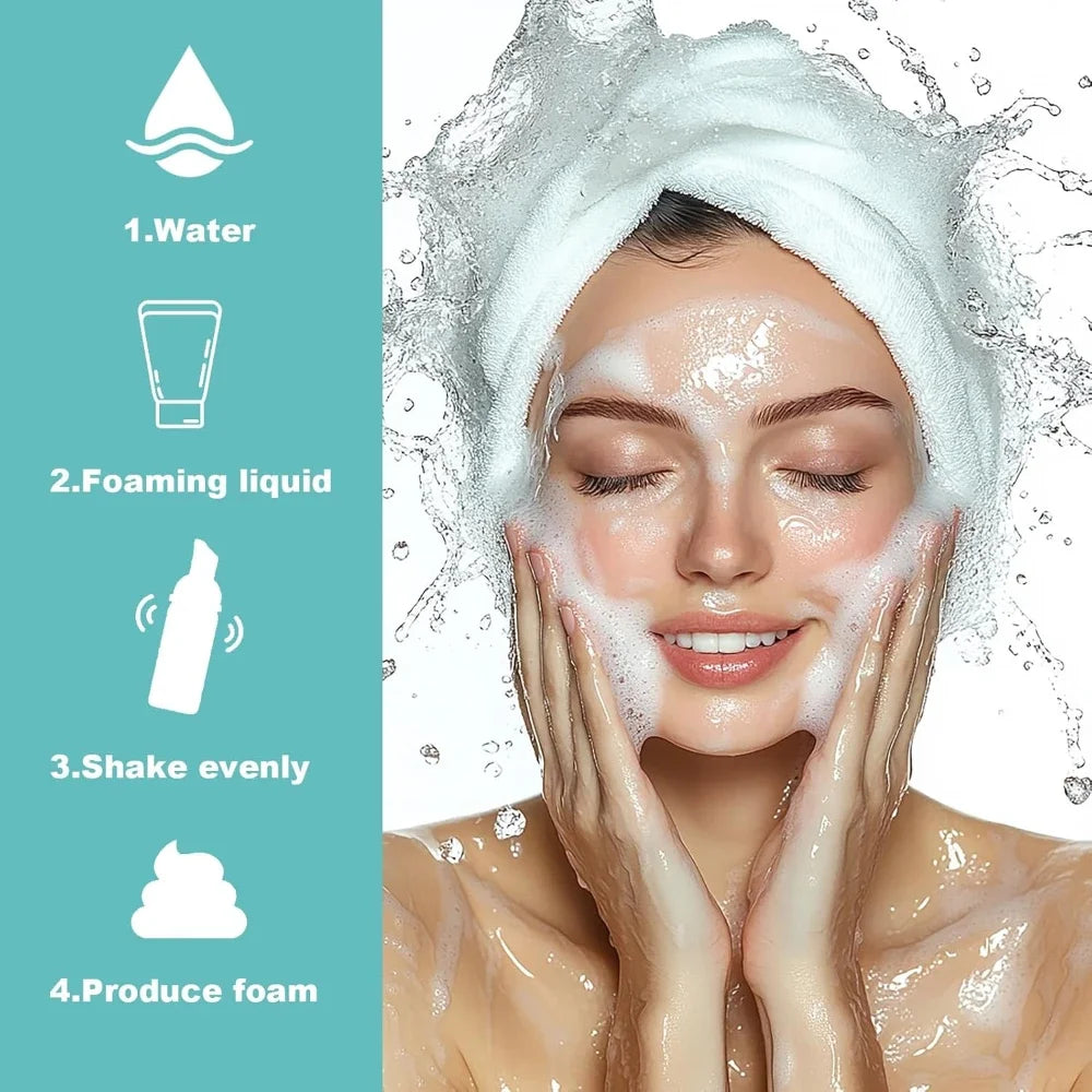 30 pz 2 oz/60 ml riutilizzabile pompa di schiuma da viaggio bottiglia shampoo per ciglia per disinfettante per le mani mousse bottiglia dispenser strumenti per la cura della pelle