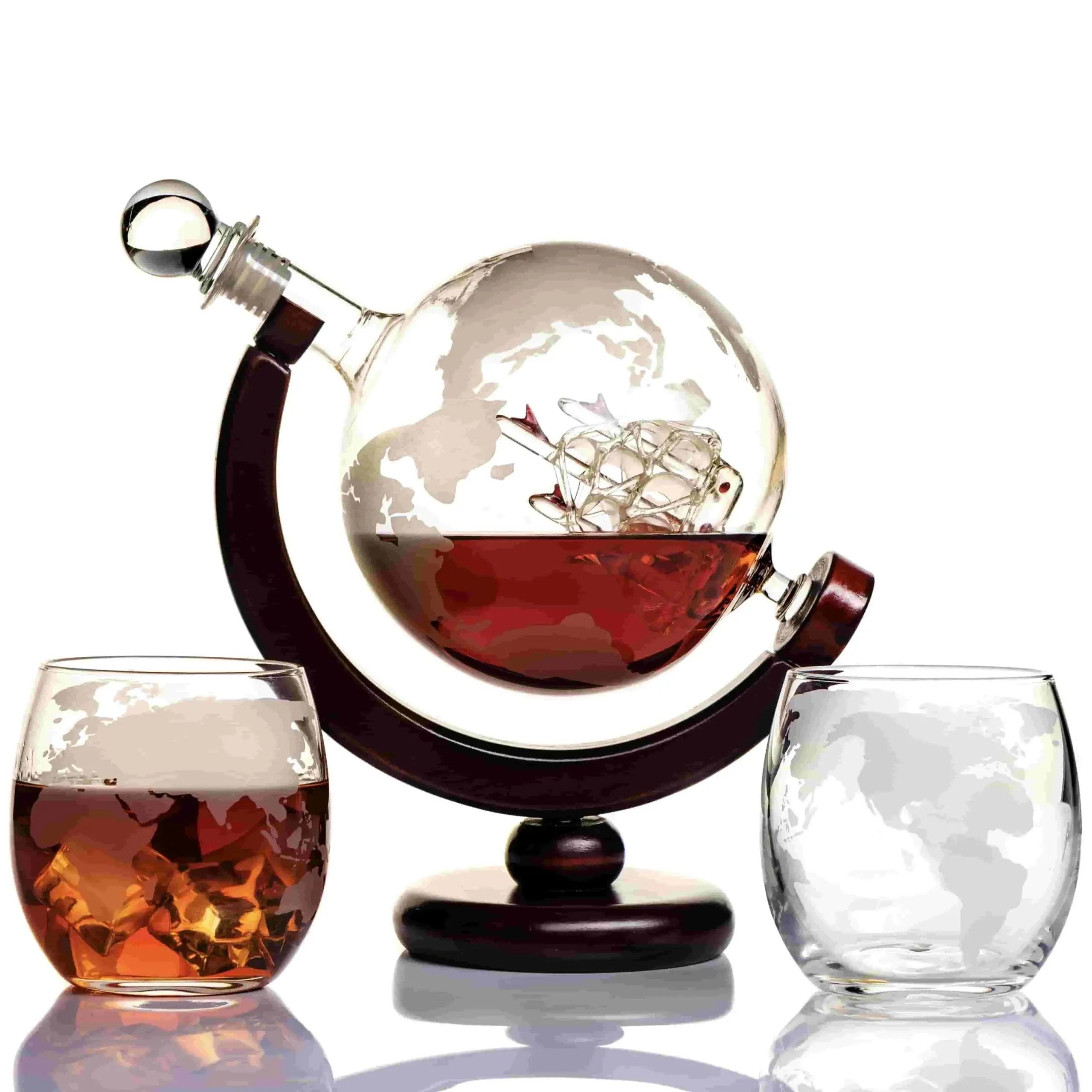 NANCIHUI Decanter a globo Bottiglia di vino in vetro di cristallo Set di bicchieri da vino Bicchieri da whisky Dispenser da bar Accessori da cucina Bicchieri
