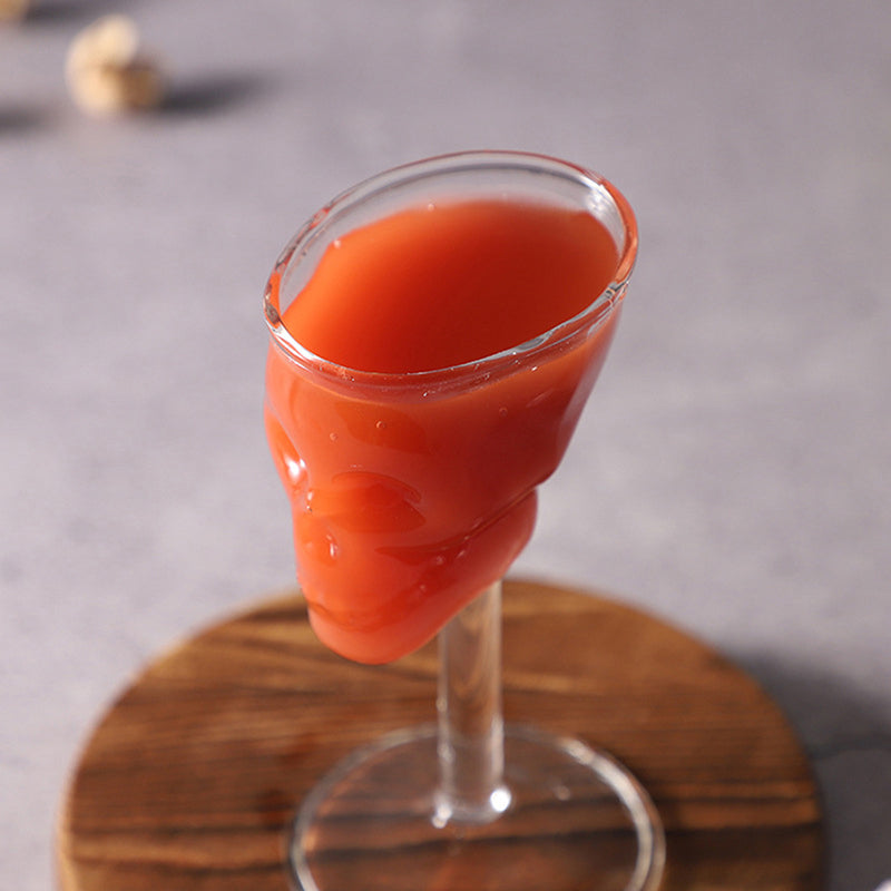 Birra trasparente tazza di vino bottiglia di vetro tazza di teschio vino rosso accessori da cucina sobri bicchieri da Cocktail alti decorazione da Bar