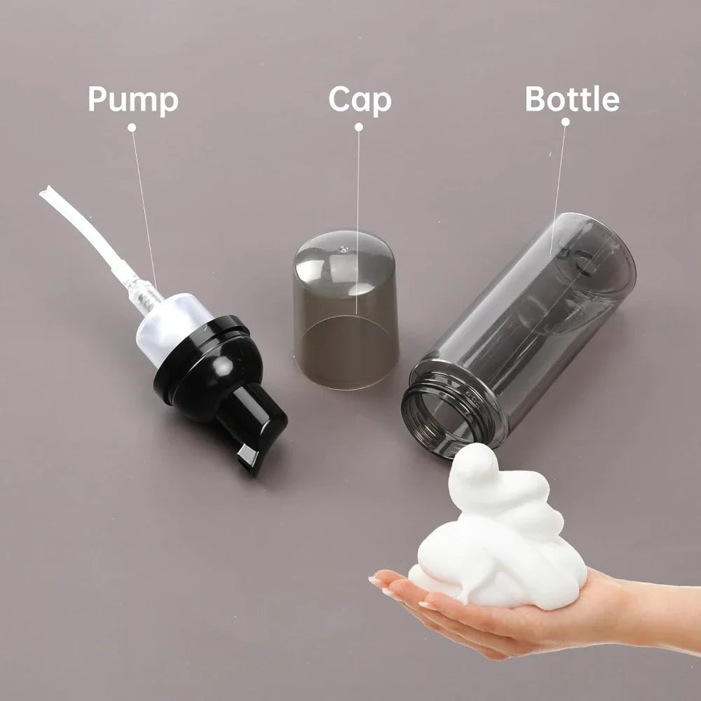 30 pz 2 oz/60 ml riutilizzabile pompa di schiuma da viaggio bottiglia shampoo per ciglia per disinfettante per le mani mousse bottiglia dispenser strumenti per la cura della pelle