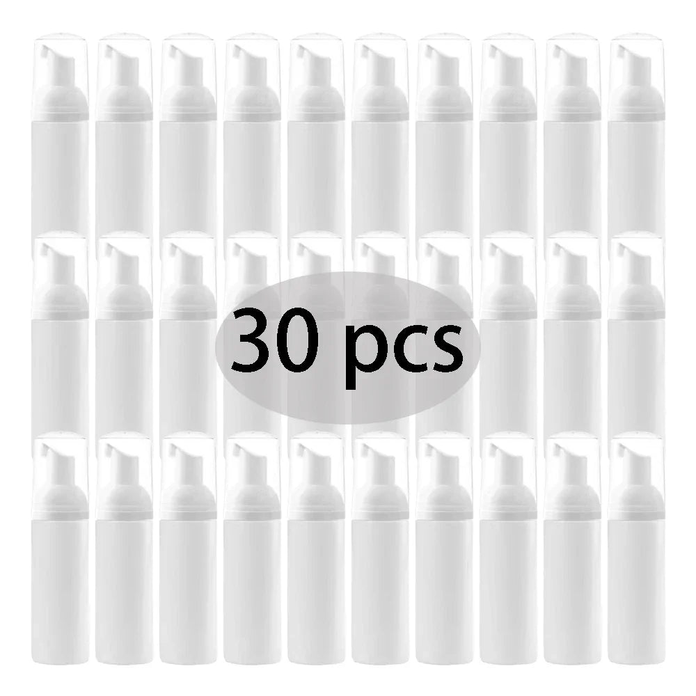 30 pz 2 oz/60 ml riutilizzabile pompa di schiuma da viaggio bottiglia shampoo per ciglia per disinfettante per le mani mousse bottiglia dispenser strumenti per la cura della pelle