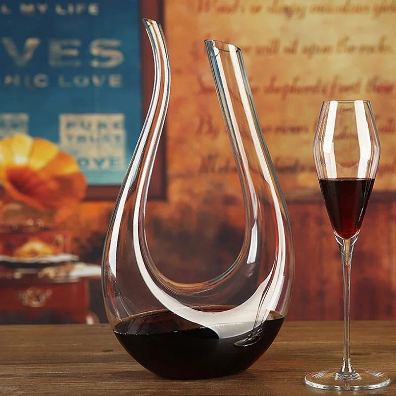 1500ML Grande Decanter Fatto A Mano di Cristallo di Vino Rosso Brandy Bicchieri Da Champagne Decanter Bottiglia Brocca Versatore Aeratore Per Il Bar di Famiglia