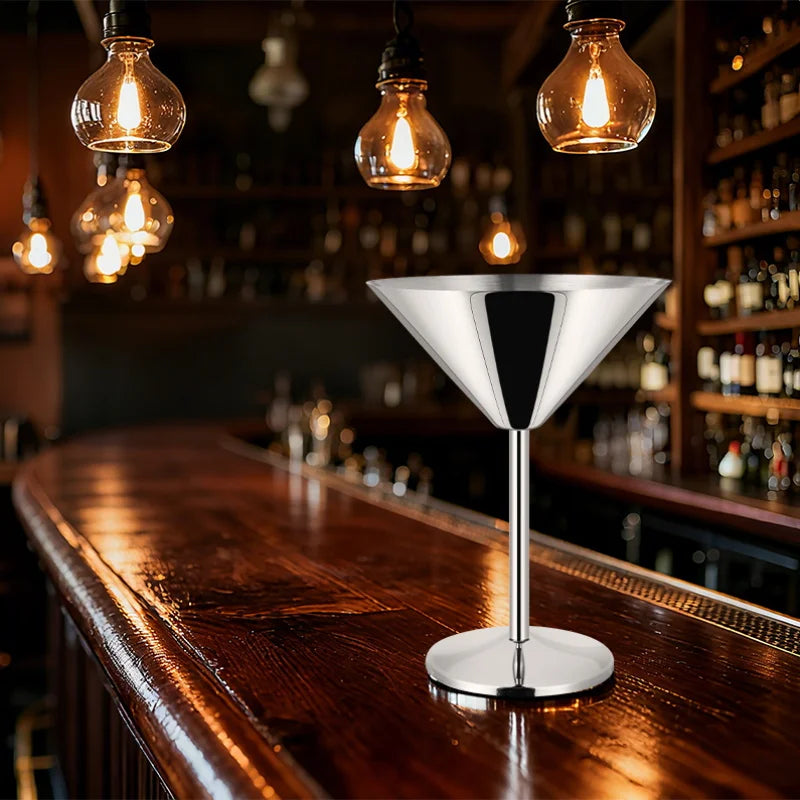 6 pezzi eleganti bicchieri da vino Martell 200 ml infrangibili in metallo acciaio inossidabile cocktail martell bicchieri da vino per feste bar matrimoni