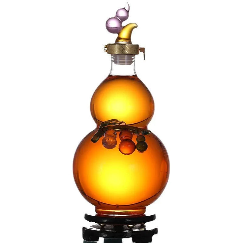 Bottiglia di vino con zucca creativa per uso domestico con decanter in vetro borosilicato trasparente di grande capacità da 500/3000 ml