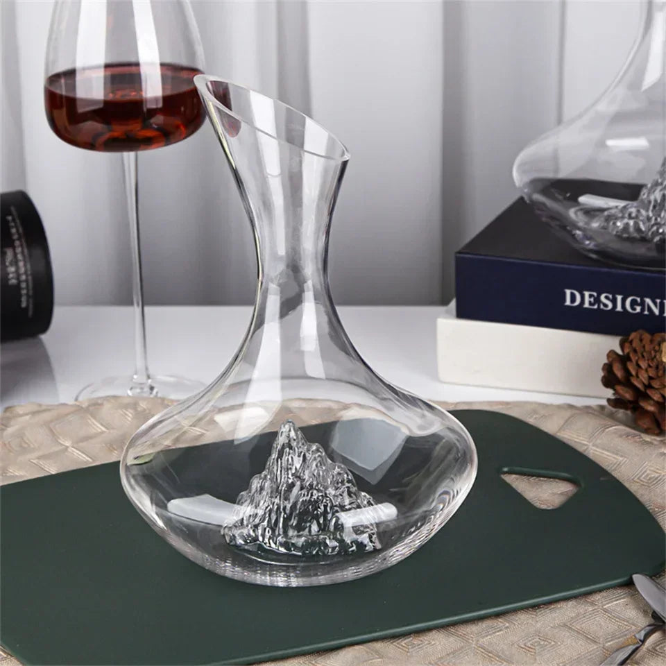 Decanter per vino rosso da 2000ml Reds in vetro di cristallo vini whisky vini vino Quick Waterfall Iceberg Dispenser bollitore per vini rossi