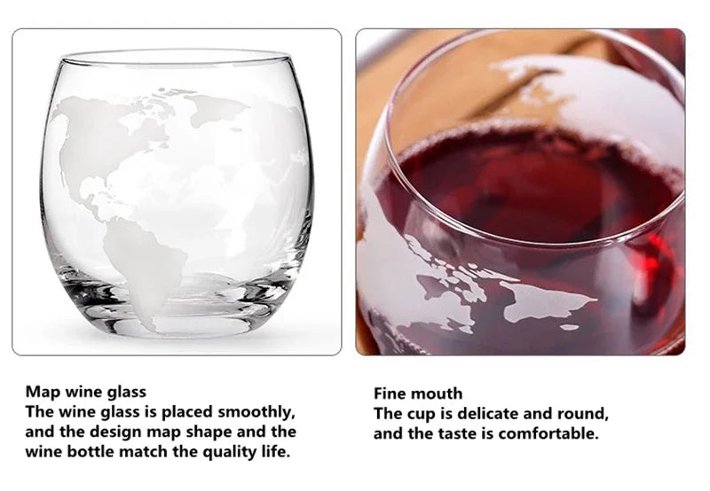 NANCIHUI Decanter a globo Bottiglia di vino in vetro di cristallo Set di bicchieri da vino Bicchieri da whisky Dispenser da bar Accessori da cucina Bicchieri