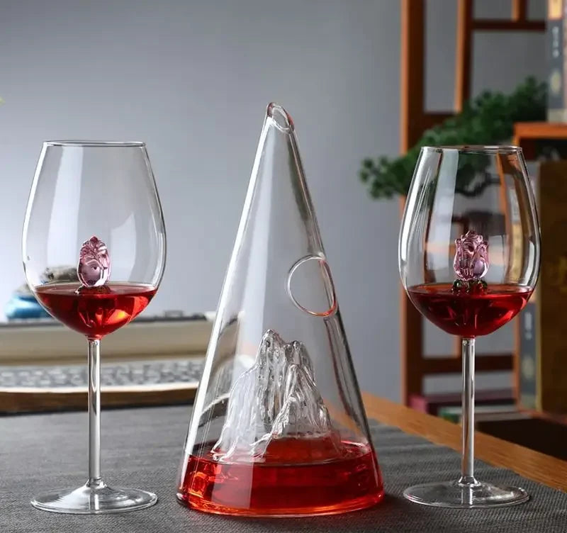 Decanter rapido per vino rosso Divisore per vino in vetro piramidale personalizzato di piccola capacità