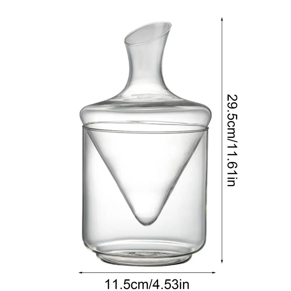 Decanter per whisky Decanter per liquori in vetro con secchiello per il ghiaccio Contenitore per decanter per vino con secchiello per il ghiaccio per ristoranti, hotel, club