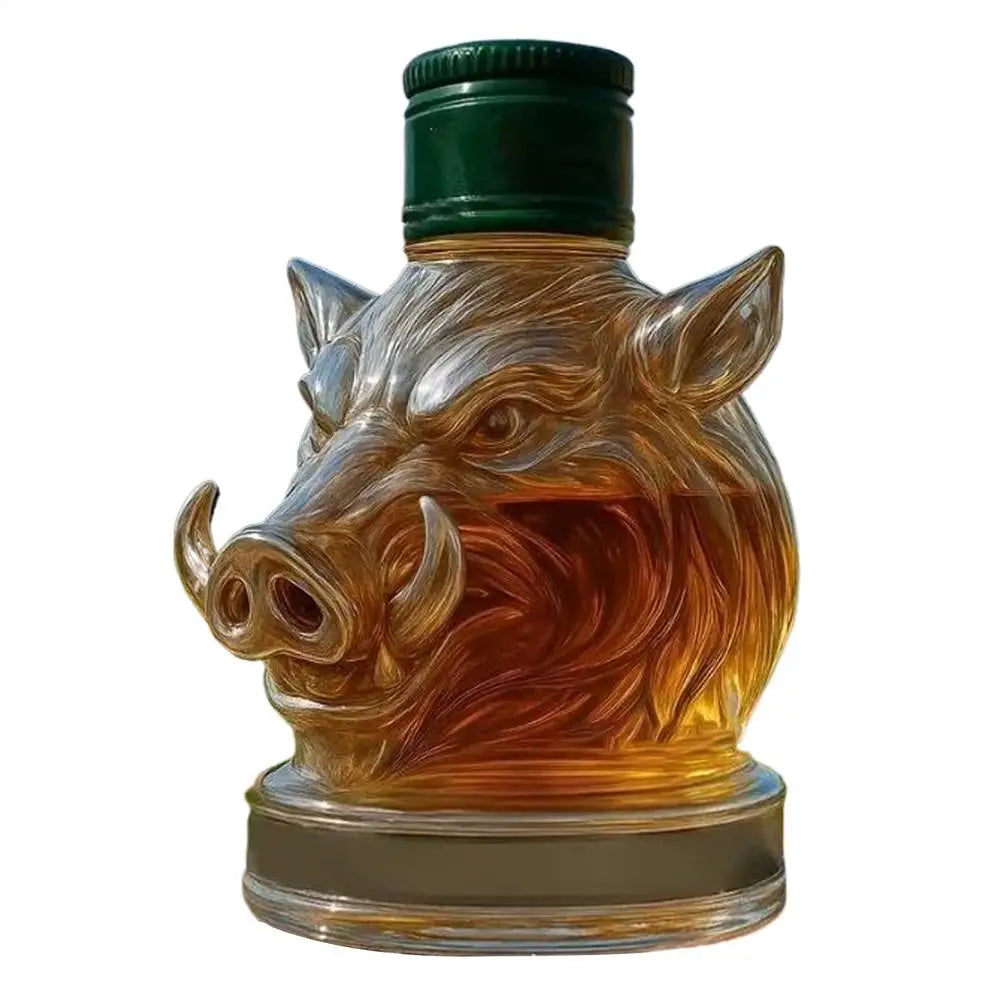 Decanter per animali creativo da 300 ml Bottiglia di liquore in vetro realistico Ispirato a Bulldog Whisky Vino Brandy Scotchs Bourbon Vodka Decanter