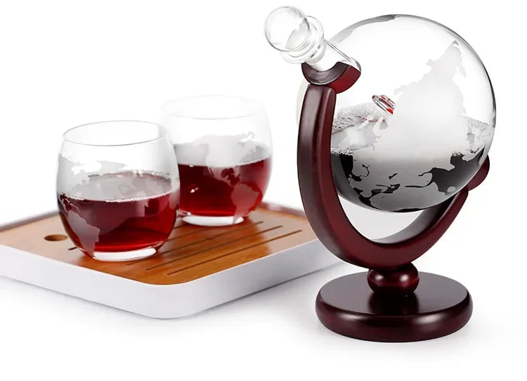 NANCIHUI Decanter a globo Bottiglia di vino in vetro di cristallo Set di bicchieri da vino Bicchieri da whisky Dispenser da bar Accessori da cucina Bicchieri