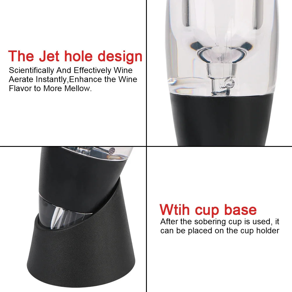 Versatore professionale per Decanter per vino con filtro e Base Dispenser per aeratore per Whisky per vino che fa riflettere rapidamente la cucina per feste da Bar