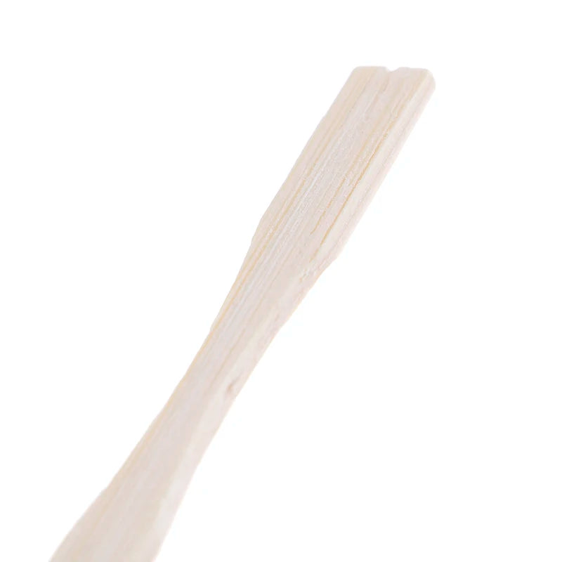 100 pz usa e getta 9cm lunghezza forchette di bambù forchette di frutta Cocktail frutta Picks spiedini bastoncini naturali utensile da Dessert per feste