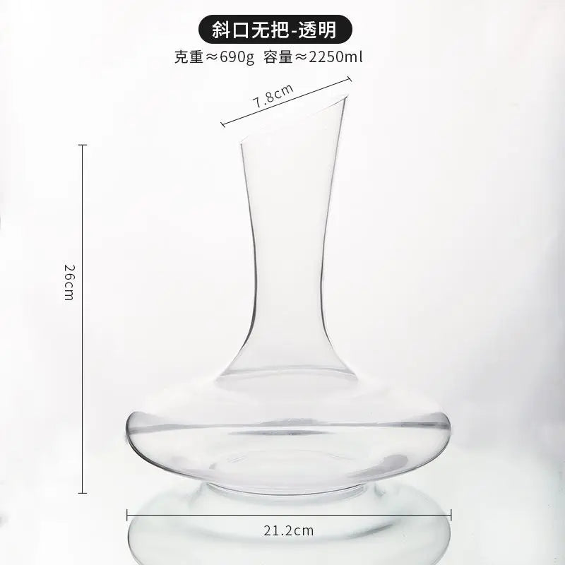 Dispositivo di riflessione a forma geometrica per uso domestico vaso di vino rosso in stile europeo di lusso Decanter in vetro senza piombo