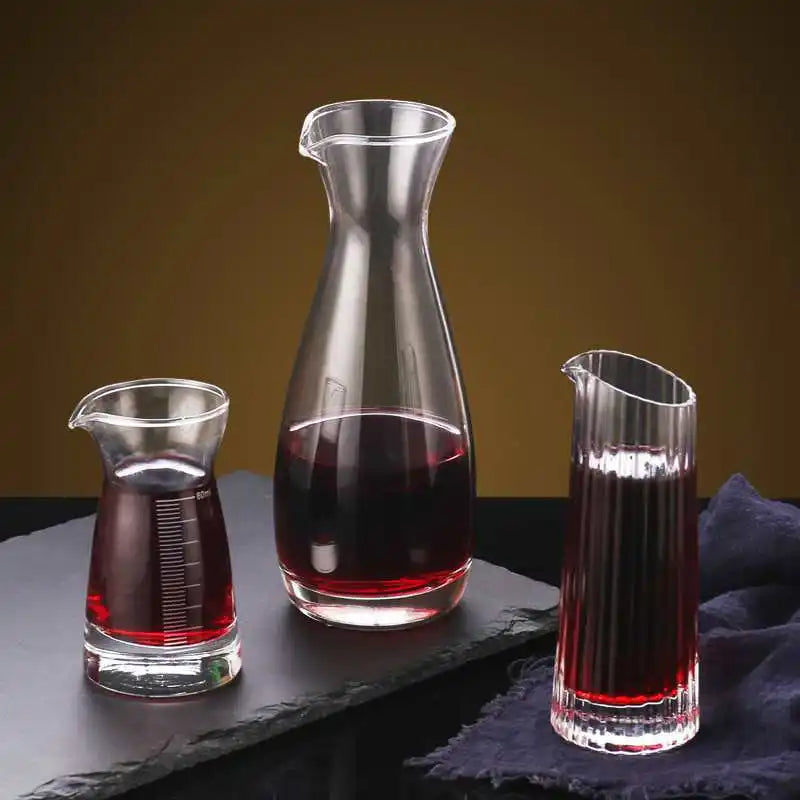 80ml/100ml/120ml/125ml Dispenser di vino rosso scala bicchieri da vino strumenti porta bicchieri per liquori di vino Decanter trasparente di piccola capacità