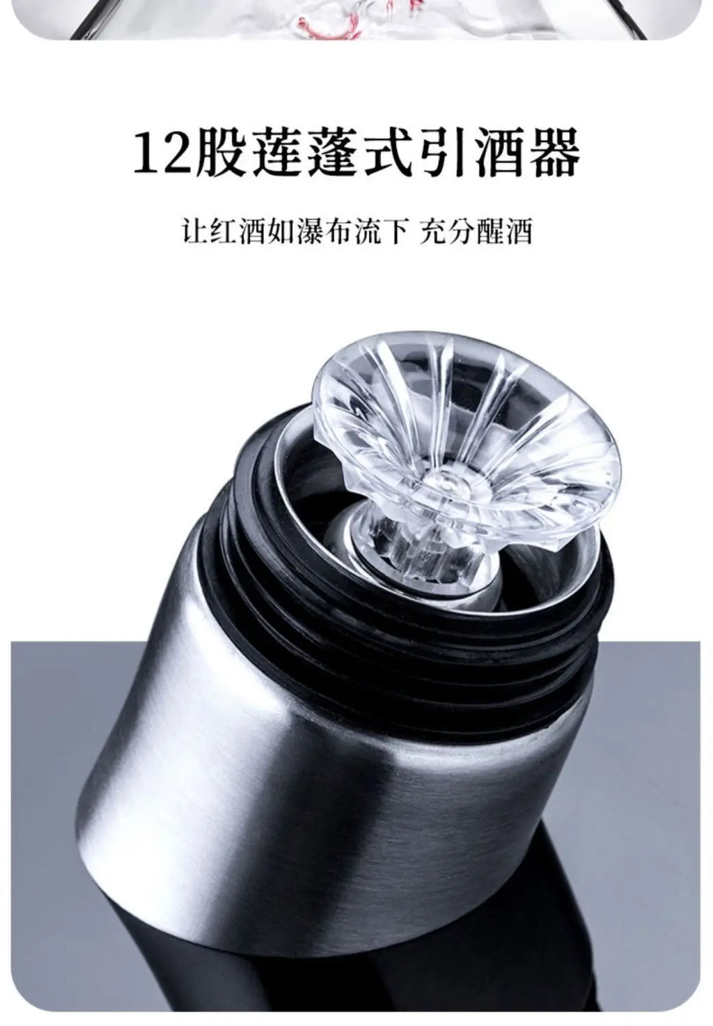 1500ML Iceberg Whisky Decanter per vino Fatto a mano in cristallo senza piombo Versatore per vino Caraffa Dispenser per vino addensato Accessori per bar