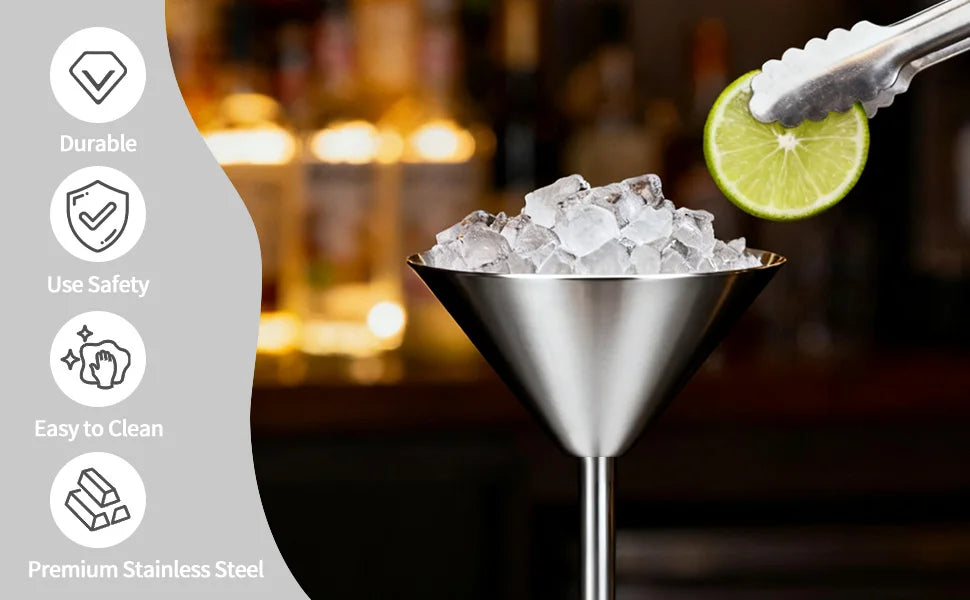 6 pezzi eleganti bicchieri da vino Martell 200 ml infrangibili in metallo acciaio inossidabile cocktail martell bicchieri da vino per feste bar matrimoni