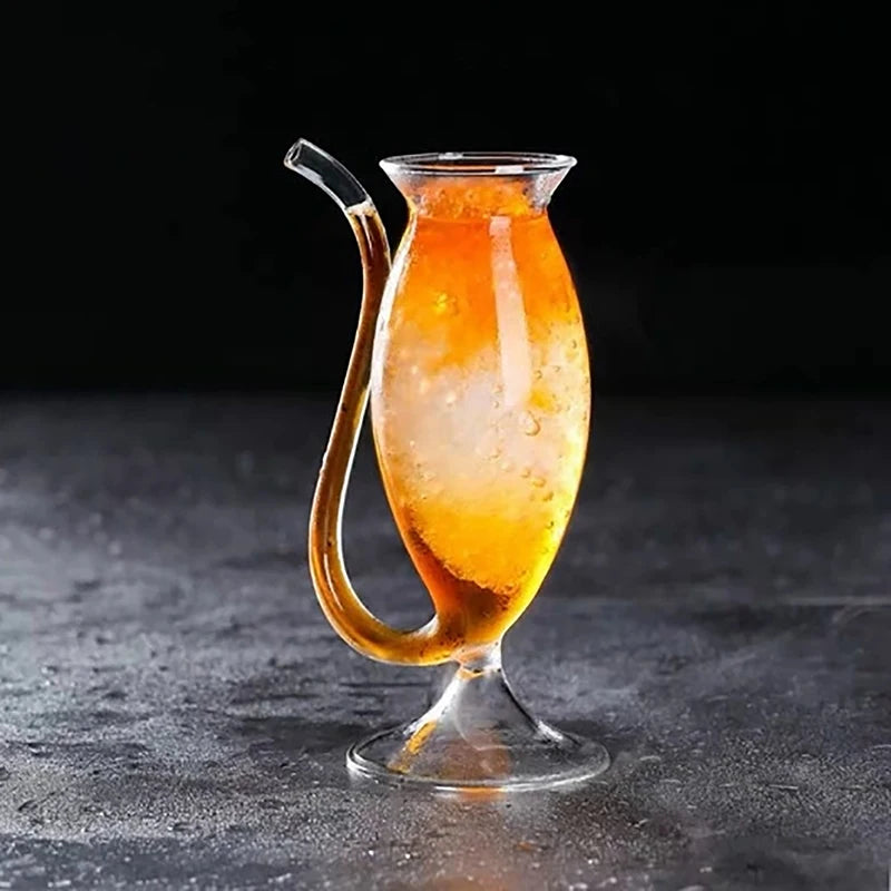 Vampire Cocktail Glass Cup bicchiere da vino resistente al calore succhiare succo latte bere tubo tazza di paglia bicchiere da vino creativo di alta qualità