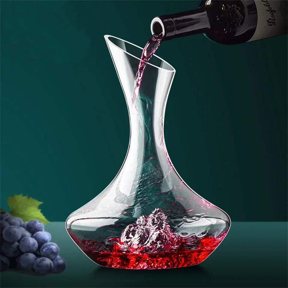 Decanter per vino rosso da 2000ml Reds in vetro di cristallo vini whisky vini vino Quick Waterfall Iceberg Dispenser bollitore per vini rossi