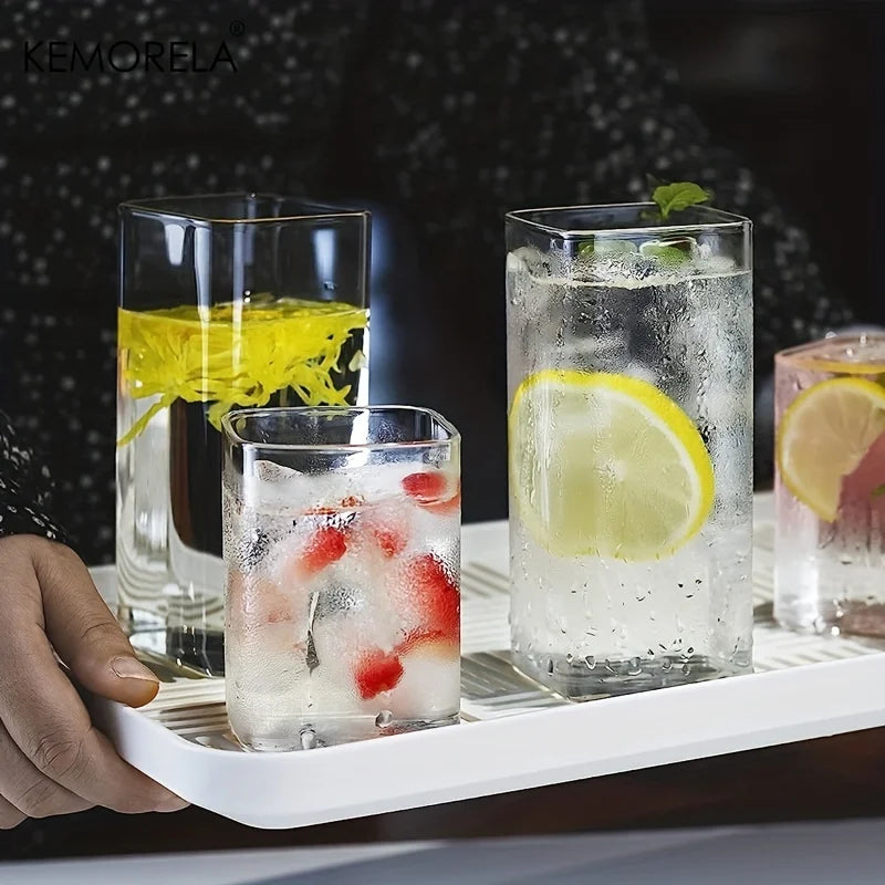 Bicchieri da 4 pezzi bicchieri da 15 once/19 once bicchieri da Highball sottili bicchieri di vetro alti trasparenti per succhi d'acqua bevande e Cocktail di birra