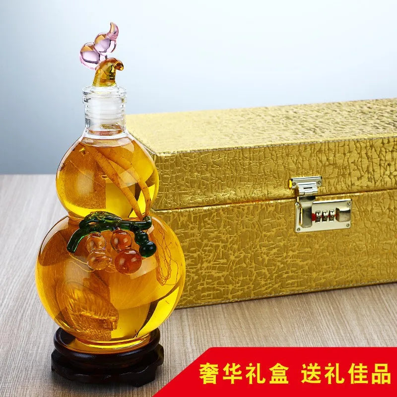 Bottiglia di vino con zucca creativa per uso domestico con decanter in vetro borosilicato trasparente di grande capacità da 500/3000 ml