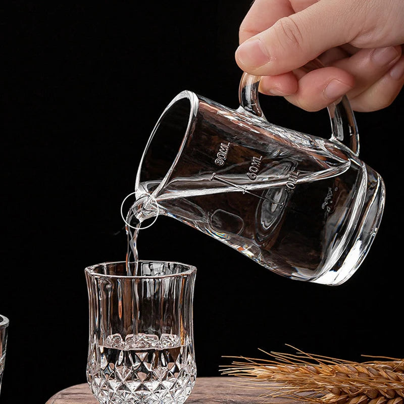 Vetreria Baijiu Dispenser Vino straniero Decanter per vino rosso Misurino per vino domestico Brocca per vino coreana per strumenti per feste bar dell'hotel