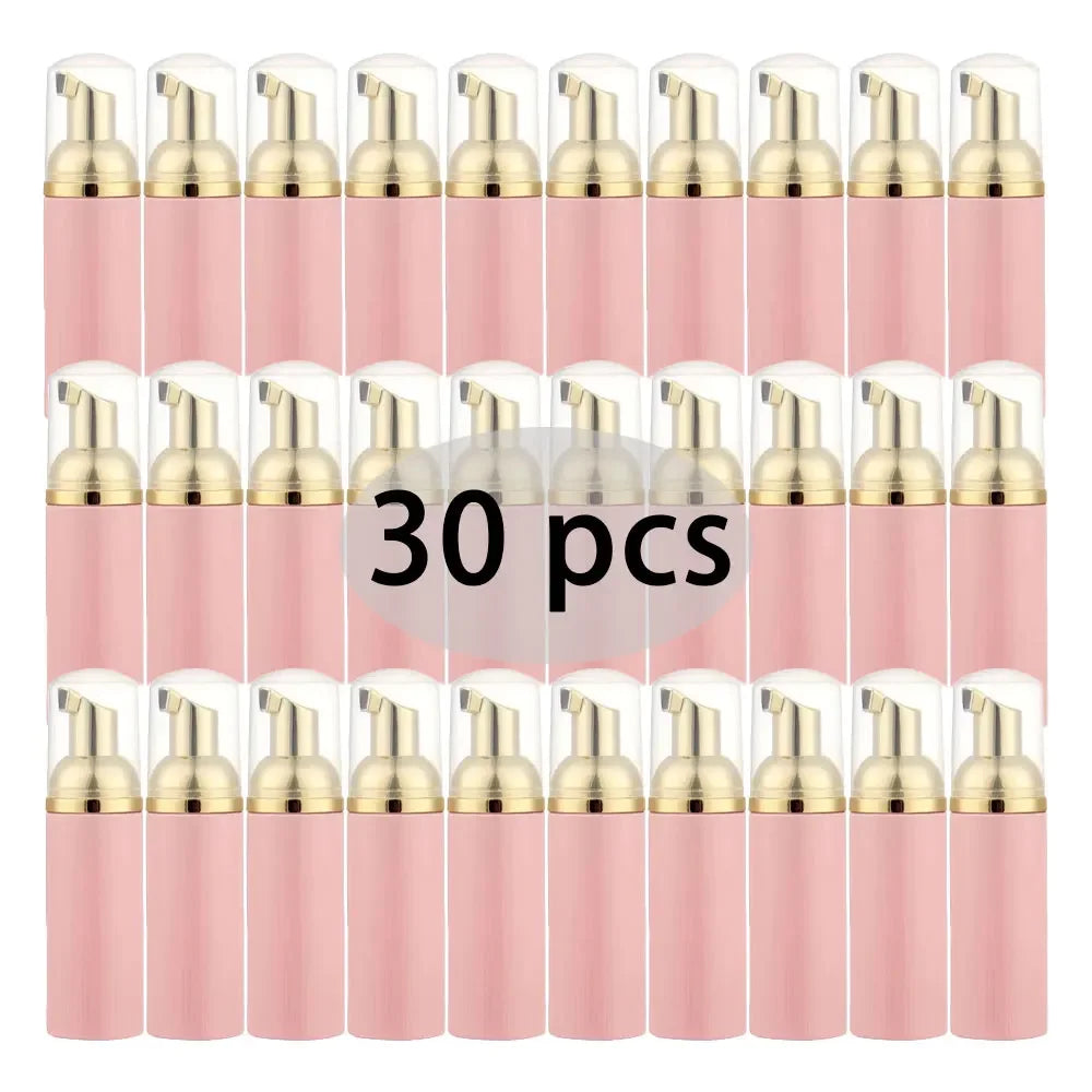 30 pz 2 oz/60 ml riutilizzabile pompa di schiuma da viaggio bottiglia shampoo per ciglia per disinfettante per le mani mousse bottiglia dispenser strumenti per la cura della pelle