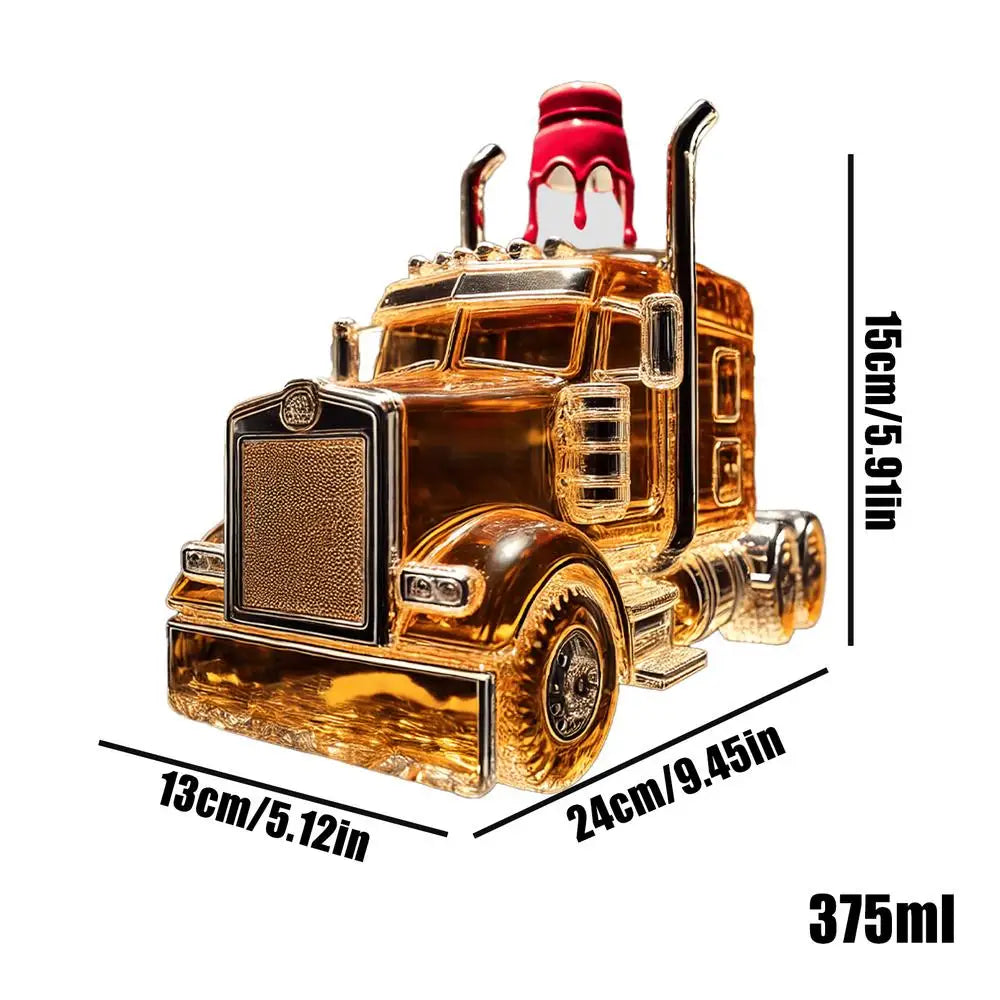 Decanter per whisky, dispenser Bourbon per mezzo camion, contenitore per liquori vintage da 375 ml con tappo interessante per l'attrezzatura della birra Brunch