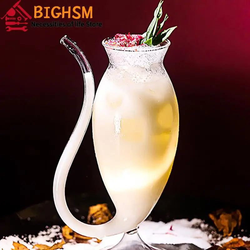 Vampire Cocktail Glass Cup bicchiere da vino resistente al calore succhiare succo latte bere tubo tazza di paglia bicchiere da vino creativo di alta qualità