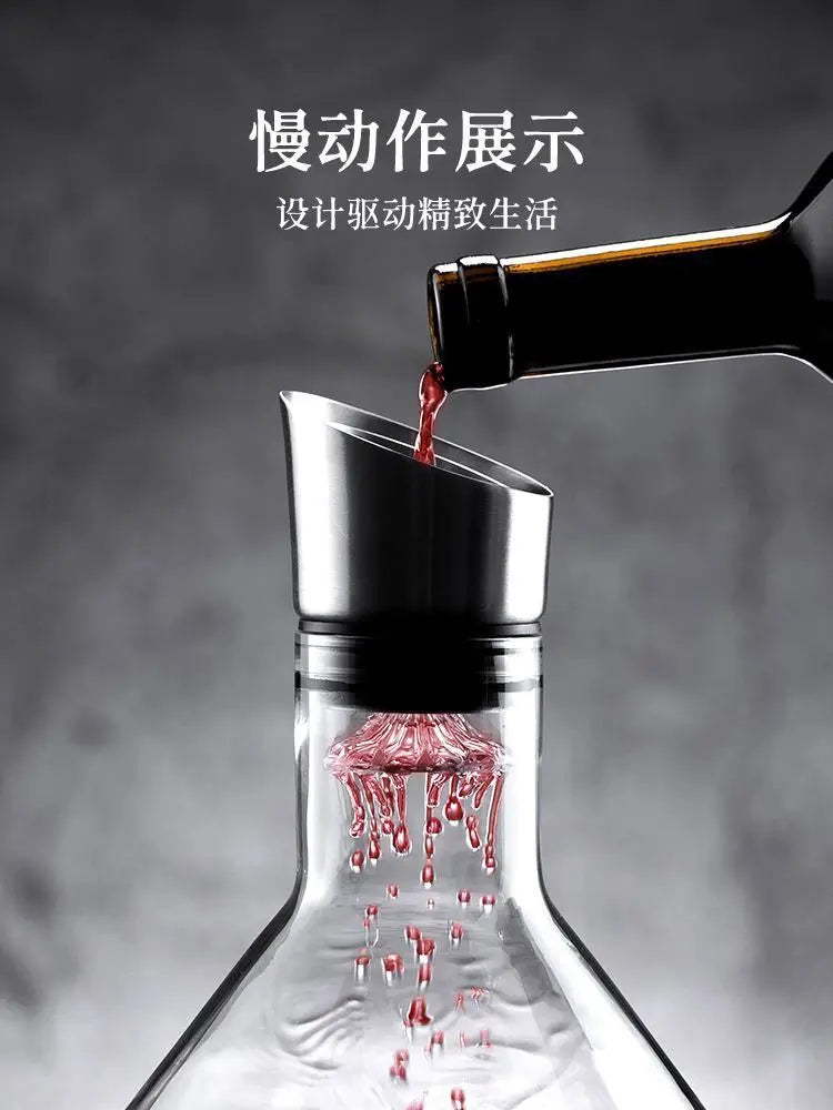 1500ML Iceberg Whisky Decanter per vino Fatto a mano in cristallo senza piombo Versatore per vino Caraffa Dispenser per vino addensato Accessori per bar