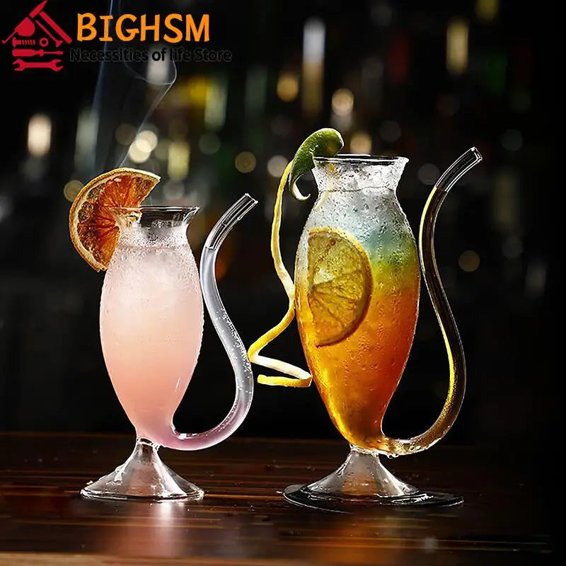 Vampire Cocktail Glass Cup bicchiere da vino resistente al calore succhiare succo latte bere tubo tazza di paglia bicchiere da vino creativo di alta qualità