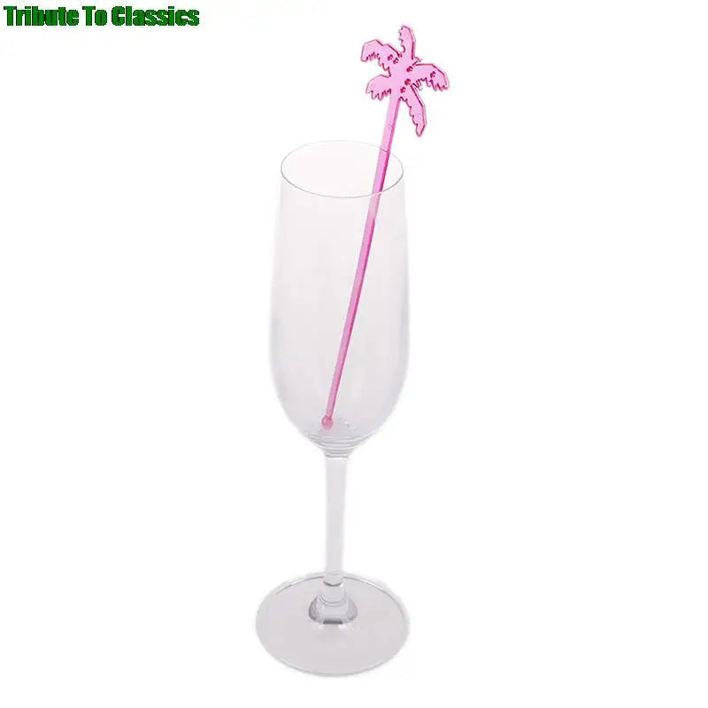 50/100pcs plastica Night-club Drink/wine Decor albero di cocco Cocktail Swizzle Sticks Drink agitatore Coffee Muddler Puddler vendita calda