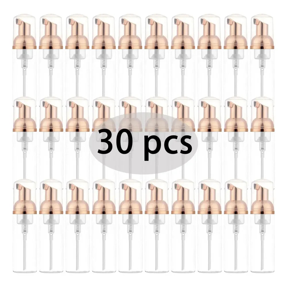 30 pz 2 oz/60 ml riutilizzabile pompa di schiuma da viaggio bottiglia shampoo per ciglia per disinfettante per le mani mousse bottiglia dispenser strumenti per la cura della pelle
