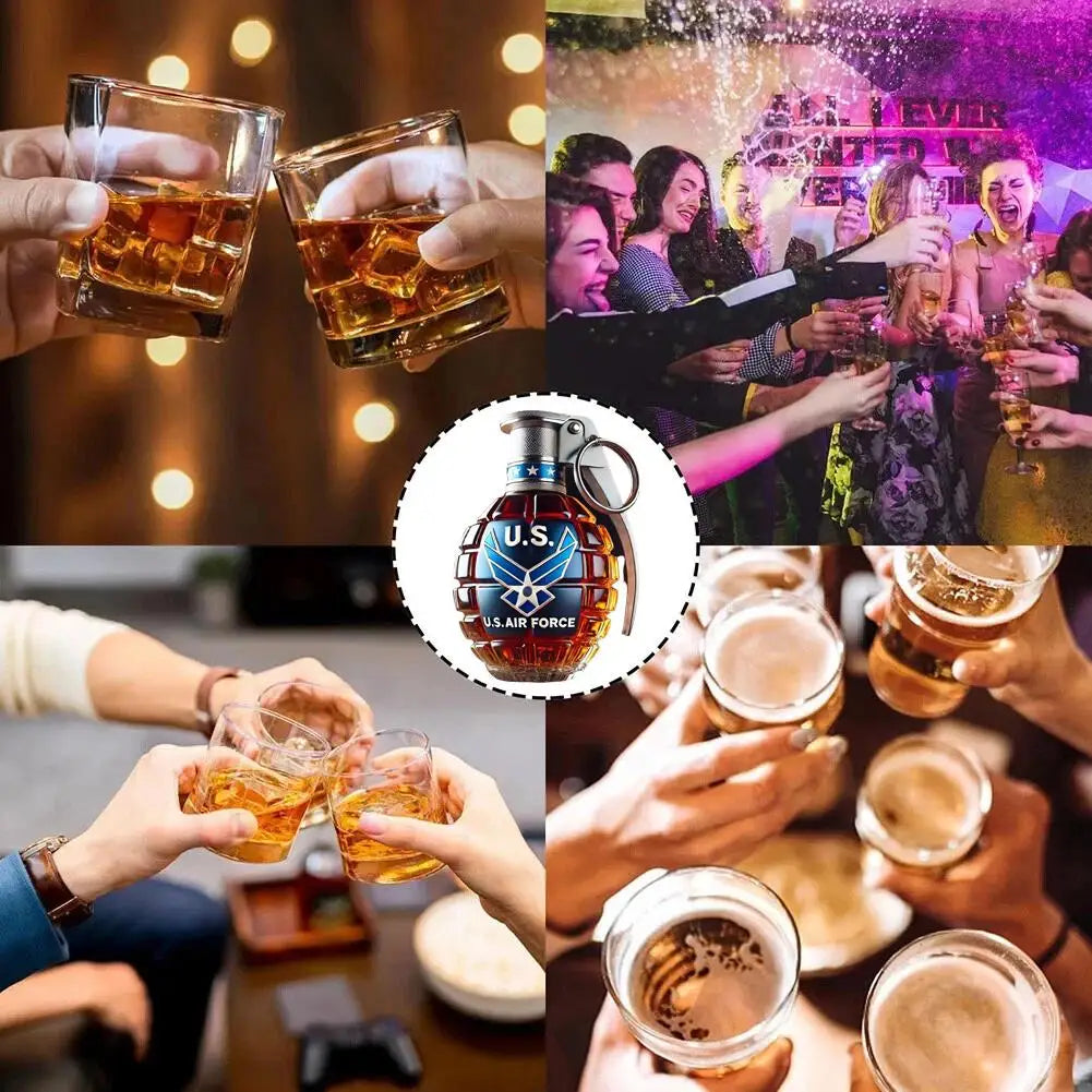 Bottiglia di decanter per whisky a forma di granata in vetro borosilicato alto con sughero ermetico, articoli da bar durevoli per la casa per scotch/vino/liquore