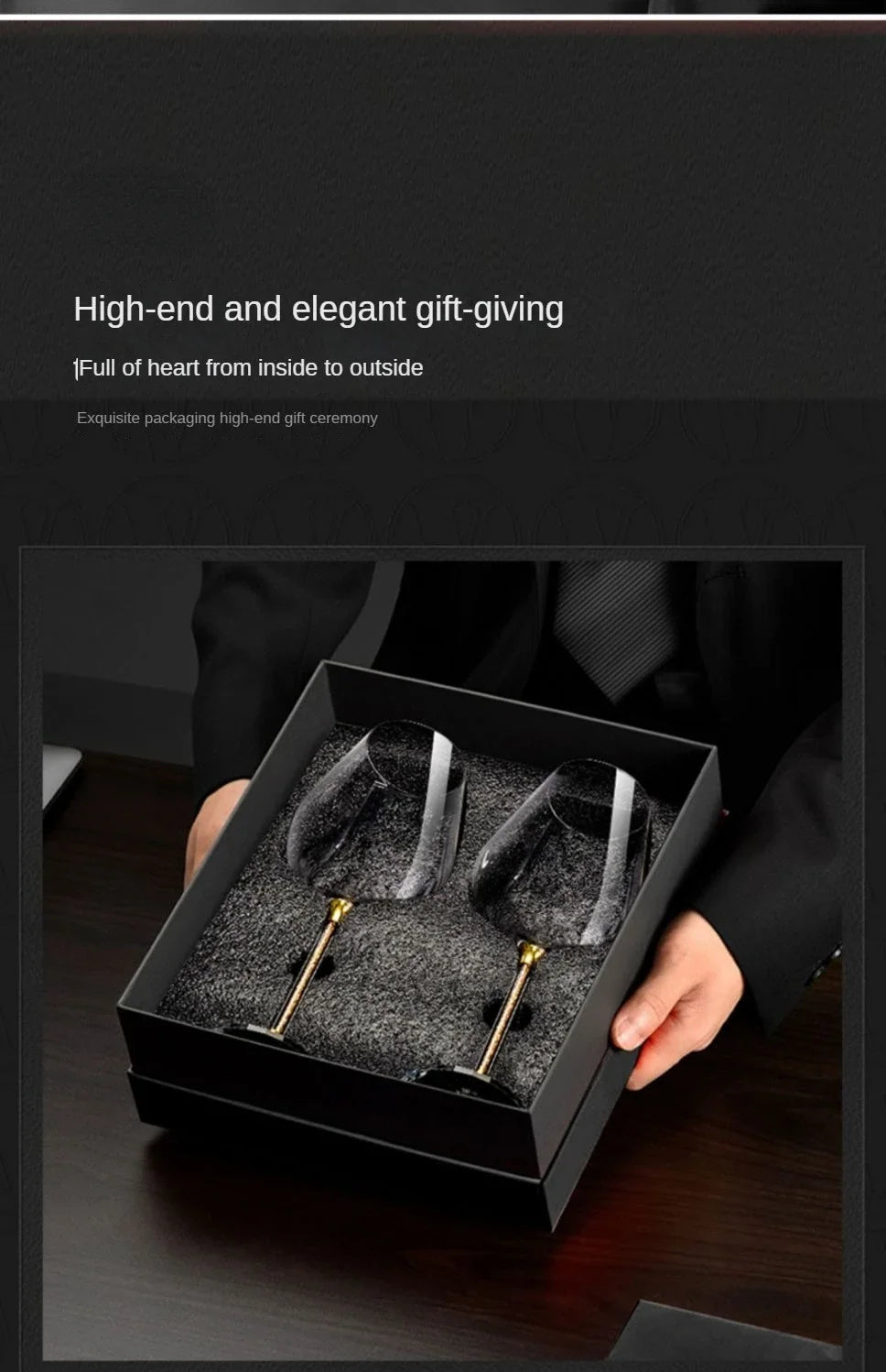 Bicchiere da vino rosso di fascia alta di lusso leggero Set bicchiere da vino alto bicchiere da vino bicchieri da bere per flauto di Champagne