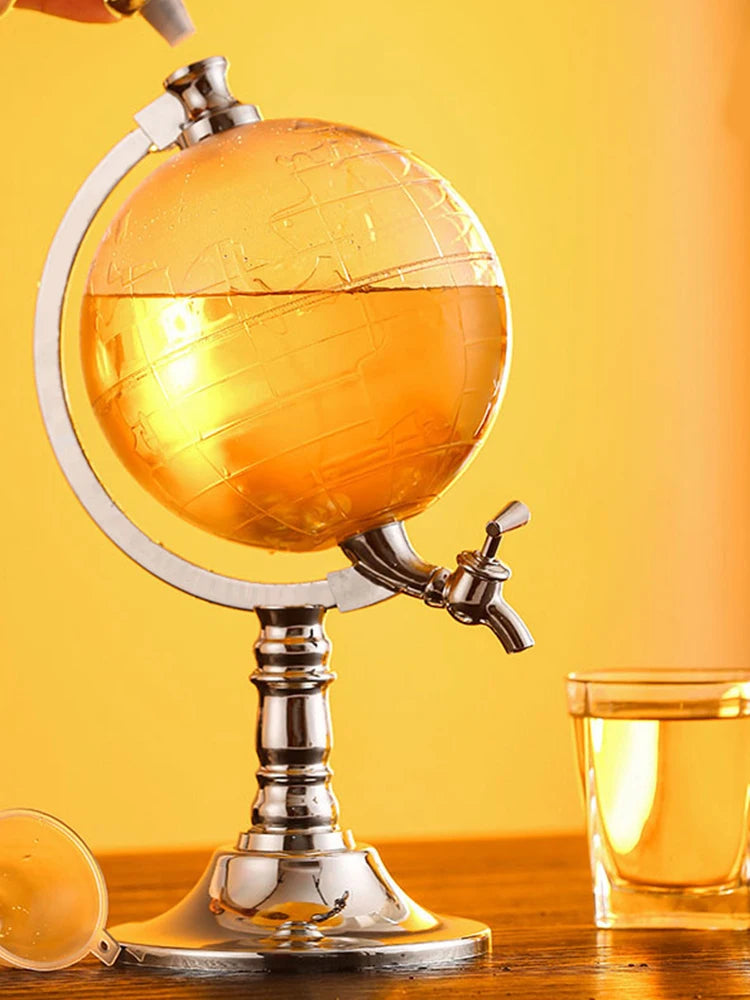 Dispenser per decanter da 3,5 litri Accessorio per feste in club Dispenser a forma di globo Dispenser per bevande di birra per liquori di vino Bevande di whisky