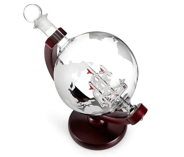 NANCIHUI Decanter a globo Bottiglia di vino in vetro di cristallo Set di bicchieri da vino Bicchieri da whisky Dispenser da bar Accessori da cucina Bicchieri