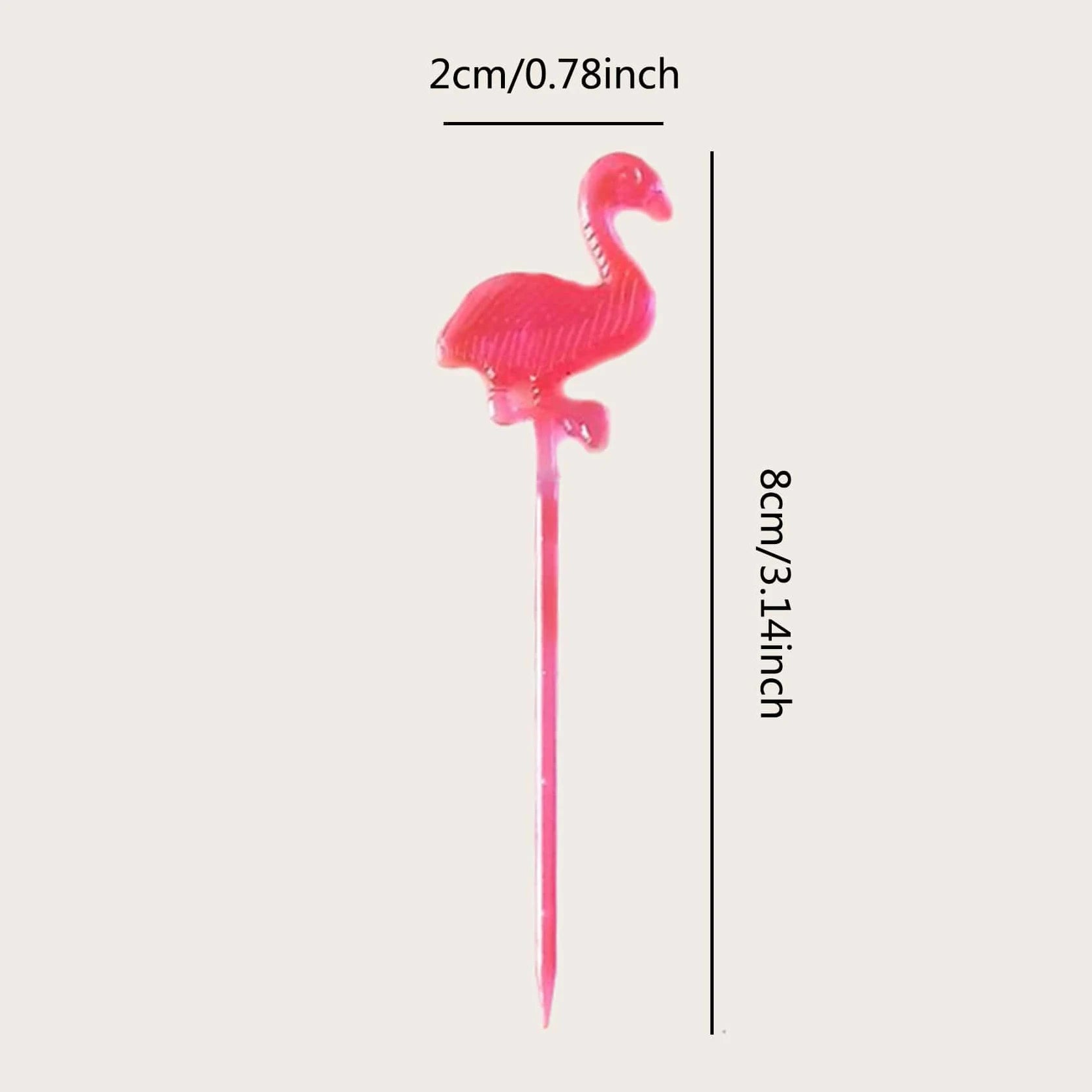 50 Pz/lotto di Plastica Flamingo Cibo Picks Buffet Cupcake Frutta Forchetta Torta Dessert Insalata Bastoni Cocktail Stuzzicadenti Stoviglie Forniture