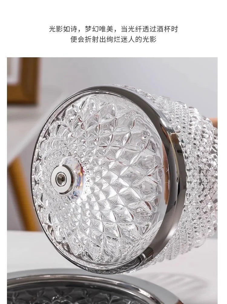 Bicchiere decanter rotante in vetro cristallo di alta qualità 360 Decanter da 1500 ml Dispenser per vino Aeratore Specchio Brocca Regalo Bar Decorazione