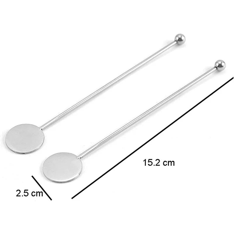 5 pezzi in acciaio inossidabile cocktail drink mixer bar agitazione bastoncini di miscelazione Muddler mestolo agitatore swizzle stick caffè mescolando bastoncini