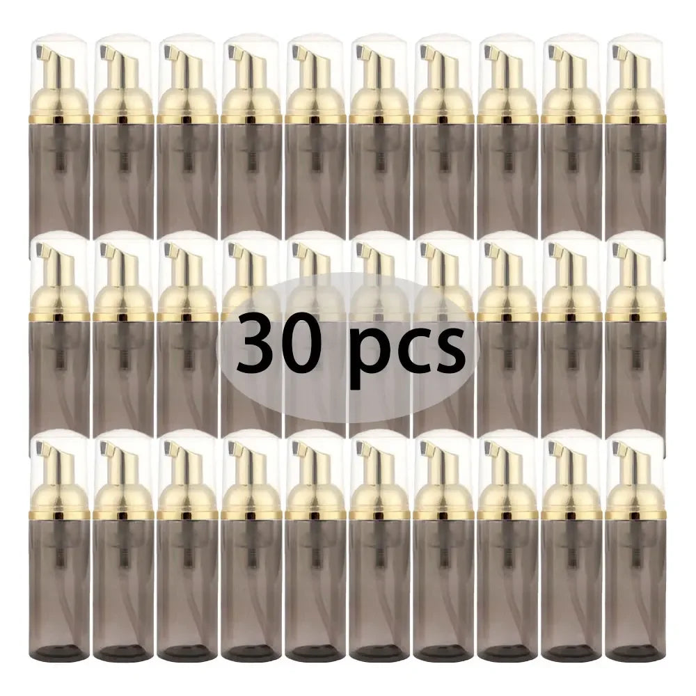 30 pz 2 oz/60 ml riutilizzabile pompa di schiuma da viaggio bottiglia shampoo per ciglia per disinfettante per le mani mousse bottiglia dispenser strumenti per la cura della pelle